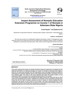 Impact Assessment of Nomadic Education Extension Programme on