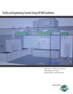 Facility and Engineering Controls Using USP 800