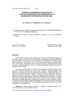 - Knowledge and management of aquatic ecosystems