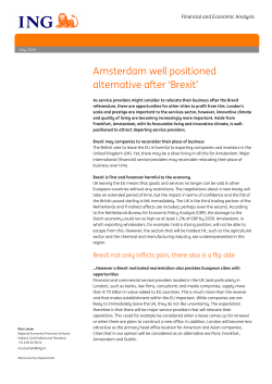ING GR - GMA - Analysis Brexit and Amsterdam