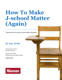 How To Make J-school Matter (Again)