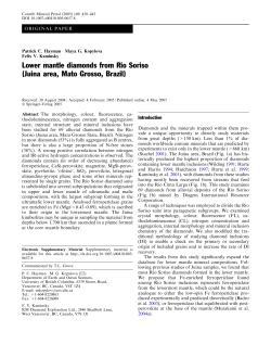 Lower mantle diamonds from Rio Soriso (Juina area, Mato Grosso