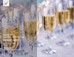 fairmont chateau lake louise banquet guide