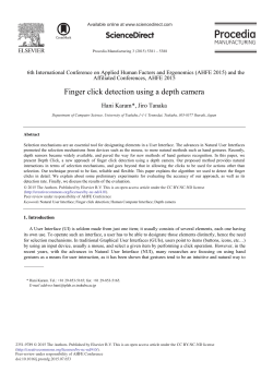 Finger Click Detection Using a Depth Camera