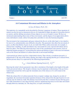 Air Contaminant Movement and Dilution in the Atmosphere