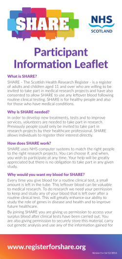 Participant Information Leaflet