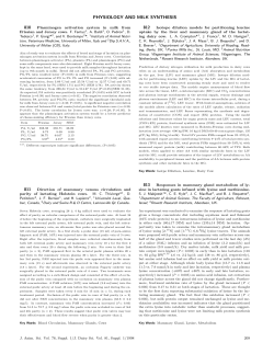 physiology and milk synthesis - American Society of Animal Science