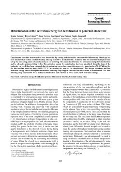 Determination of the activation energy for densification of porcelain
