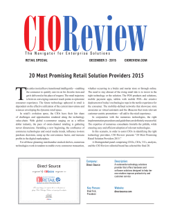 20 Most Promising Retail Solution Providers 2015