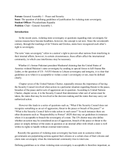 GA1 Defining guidelines of justification for violating state sovereignty