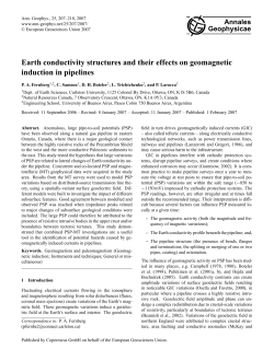 Earth conductivity structures and their effects on geomagnetic