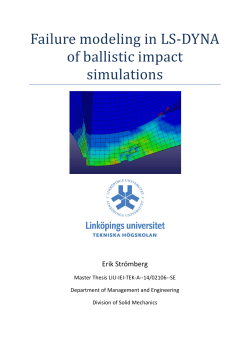 Failure modeling in LS‐DYNA of ballistic impact simulations