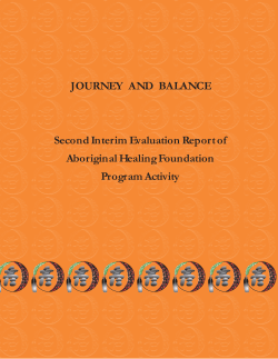 Second Interim Evaluation Report of Aboriginal Healing Foundation
