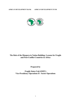 The Role of the Diaspora in Nation Building