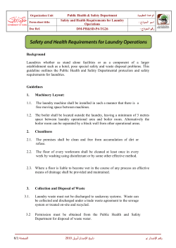 Safety and Health Requirements for Laundry Operations
