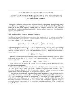 Lecture 20: Channel distinguishability and the completely bounded