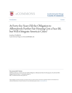 At Forty-five Years Old the Obligation to Affirmatively Further Fair