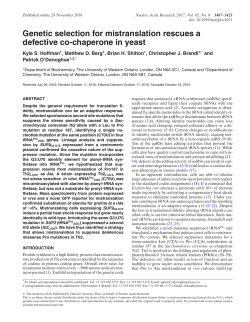 Genetic selection for mistranslation rescues a defective co