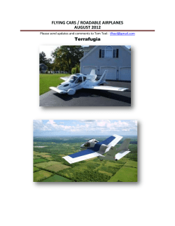 FLYING CARS / ROADABLE AIRPLANES