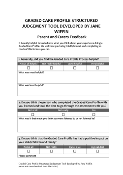 Parents feedback form &ndash; September 2016