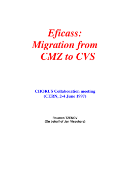 Eficass: Migration from CMZ to CVS