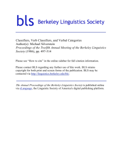 b Berkeley Linguistics Society
