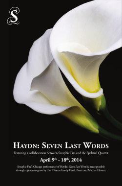 Haydn: Seven LaSt WordS