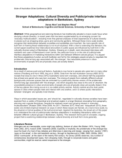 Stranger Adaptations: Cultural Diversity and Public/private interface