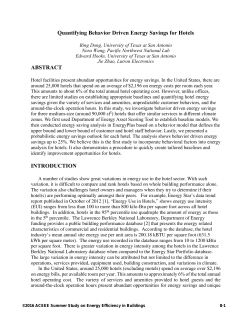 Quantifying Behavior Driven Energy Savings for Hotels