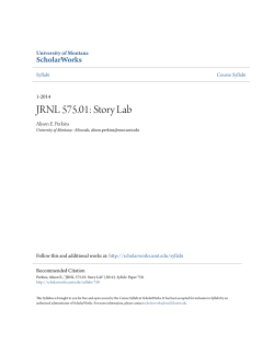JRNL 575.01: Story Lab - ScholarWorks @ UMT
