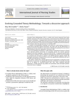 Evolving Grounded Theory Methodology: Towards a discursive