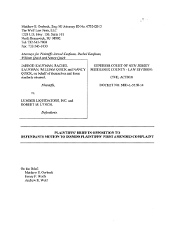 Matthew S. Oorbeek, Esq.-NJ Attorney ID No. 073242013 The Wolf