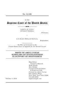 Brief amici curiae of Scholars on Statelessness filed