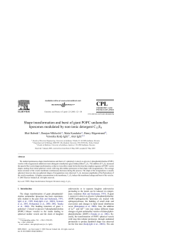Shape transformation and burst of giant POPC unilamellar