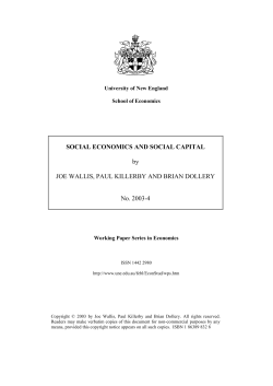 Social economics and social capital