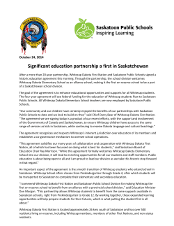News Release - Saskatoon Public Schools