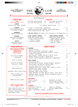 Menu - Tom Conran Restaurants