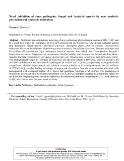 Novel inhibition of some pathogenic fungal and bacterial species by