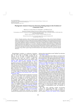 Phylogenetic Analysis Using L&eacute;vy Processes: Finding Jumps in the
