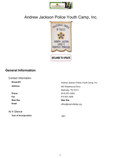 Andrew Jackson Police Youth Camp, Inc.