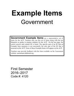 Government - Local Assessment