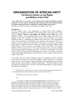 ORGANIZATION OF AFRICAN UNITY