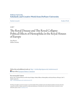 The Royal Disease and The Royal Collapse