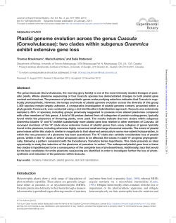 Plastid genome evolution across the genus Cuscuta (Convolvulaceae)