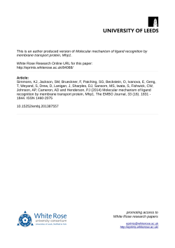Molecular mechanism of ligand recognition by membrane transport
