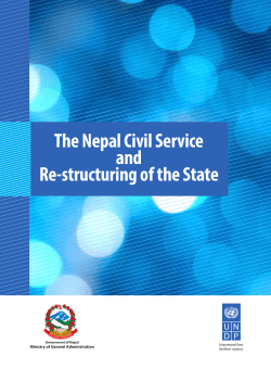 The Nepal Civil Service and Re-structuring of the