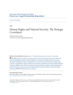 Human Rights and National Security