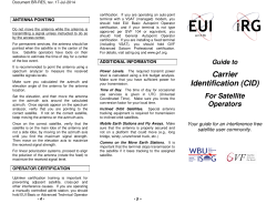 Carrier Identification Brochure - Satellite Interference Reduction Group