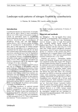 Landscape-scale patterns of nitrogen fixation by cyanobacteria