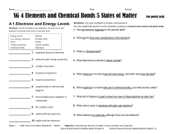 SG 4 Elements and Chemical Bonds 5 States of